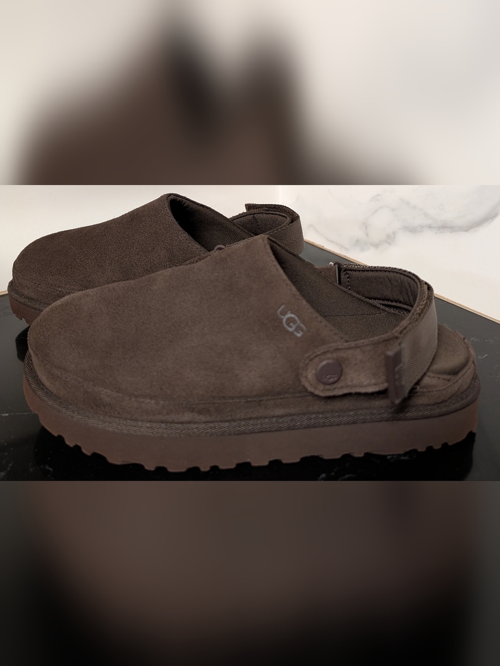  UGG® Goldenstar Clog - Dusted Cocoa Suede Slip-Ons Wmn's Size 10 Used Exc - Picture 6 of 12